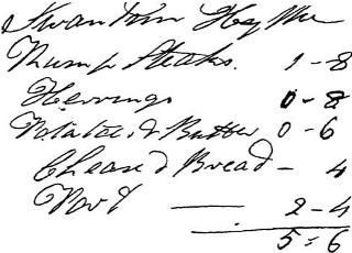 handwritten account from the Swan Inn, Hythe